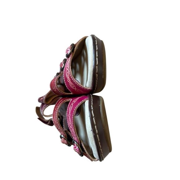 L'Artiste by Spring Step Burbandale Slingback Sandals size 40 US 9 Leather Red - Picture 11 of 11